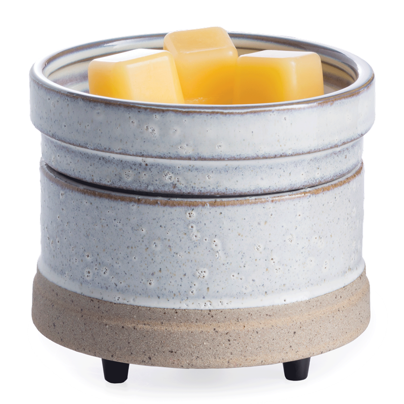 Rustic White Stoneware Electric Wax Melter