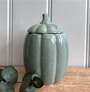 Speckled Sage Green Pumpkin Burner