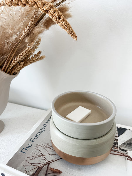 Ceramic Brushed Rosegold Dipped Electric Wax Melter