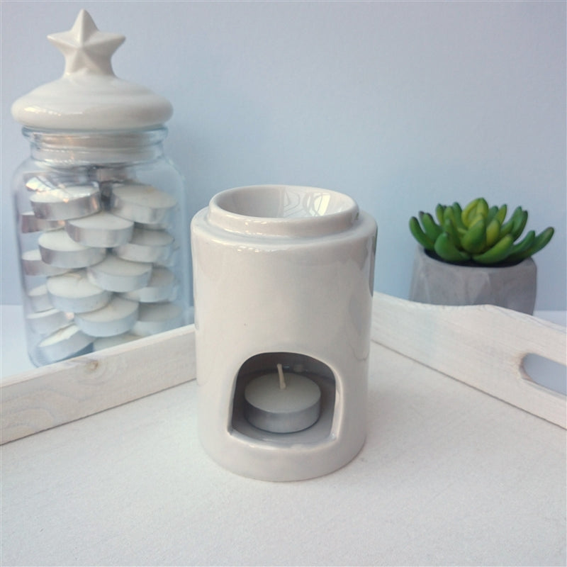 Grey Cylinder Ceramic Wax Melter