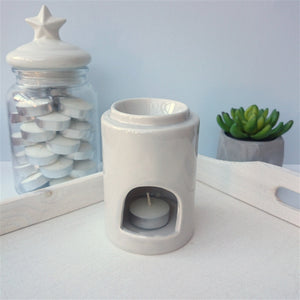 Grey Cylinder Ceramic Wax Melter