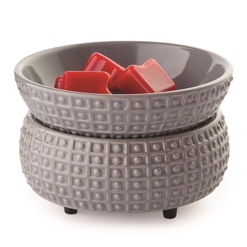 Grey Dimpled Electric Wax Melter
