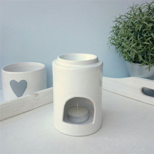 White Cylinder Ceramic Wax Melter